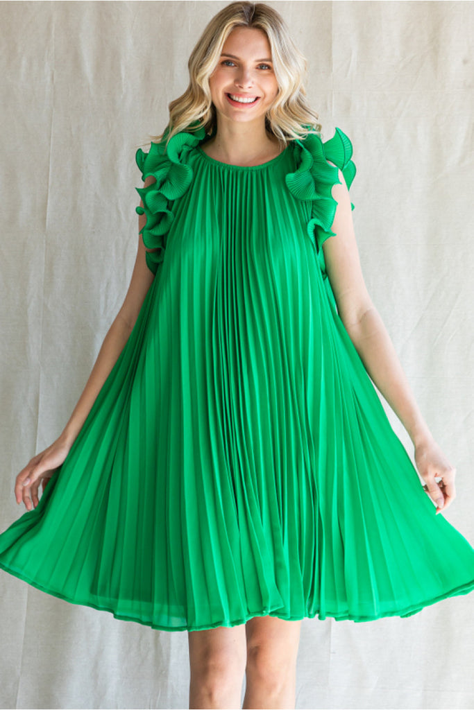 Joy Dress in Kelly Green