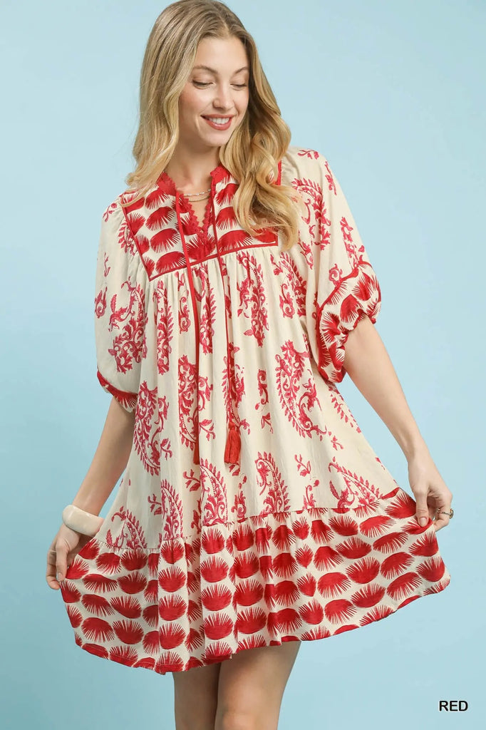 Riffley Dress in Red