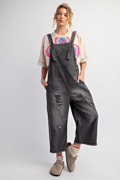 Overalls in Black Denim