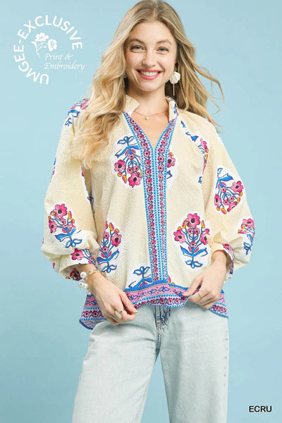 Janey Top in ECRU
