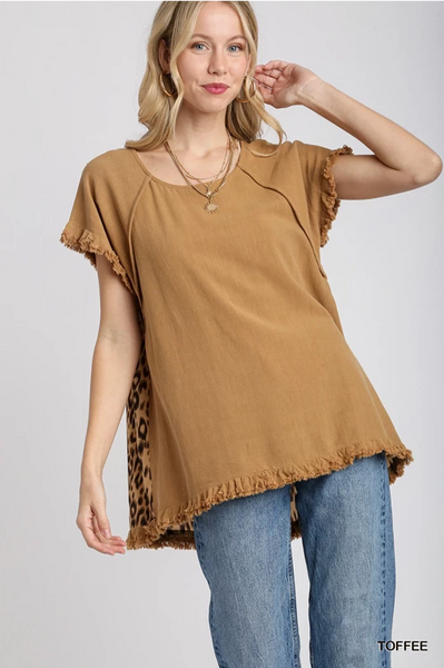 Sided Top in Toffee