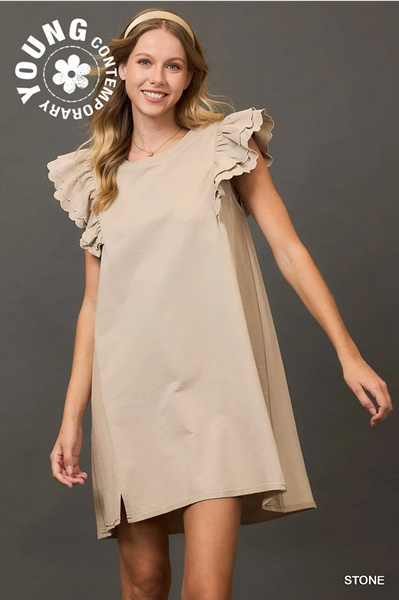 Maddie Dress in Stone