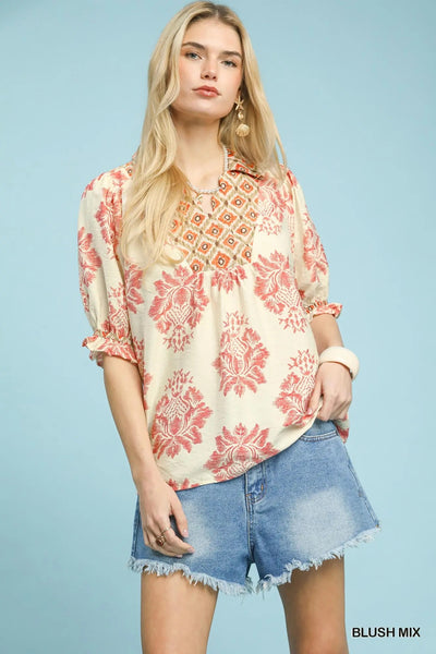 Bank Top in Blush Mix