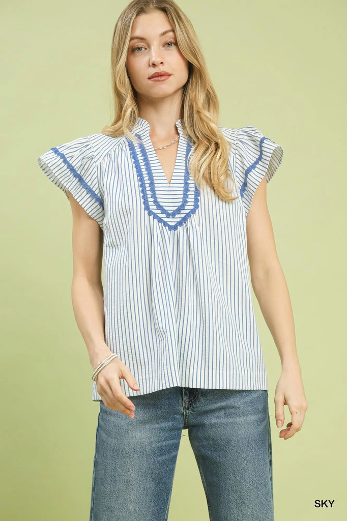 Striped Top in Blue