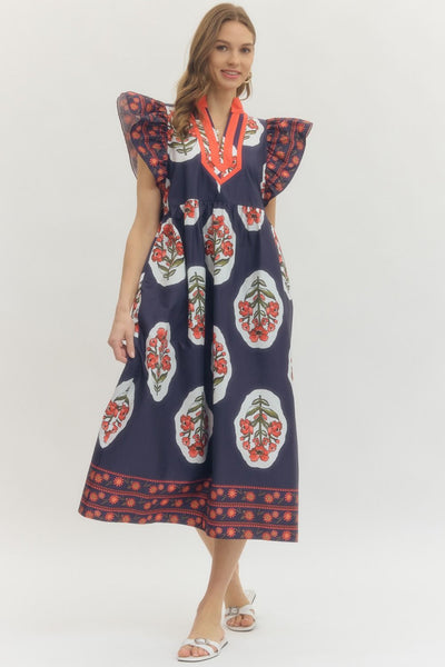 Lovey Dress in Navy
