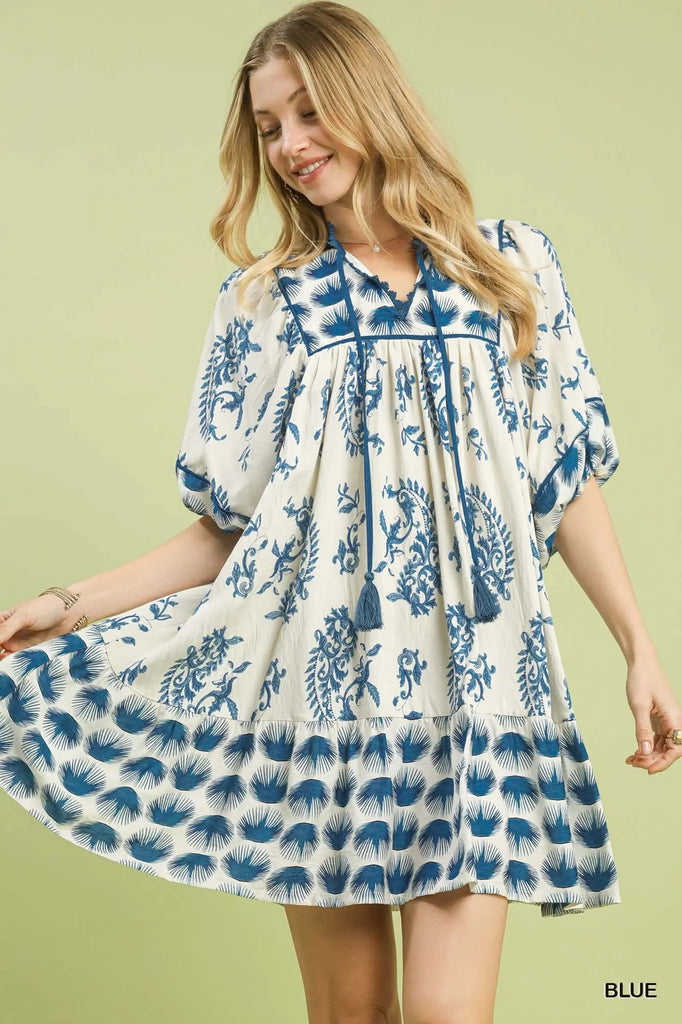 Riffley Dress in Blue