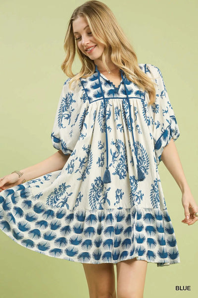 Riffley Dress in Blue