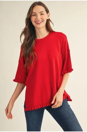 Ivy Top in Red