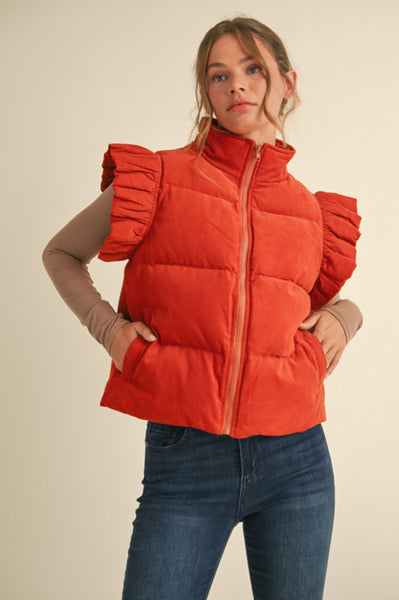 Haylee Vest in rust