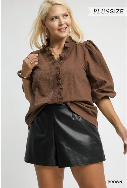 Ann Top Plus in brown
