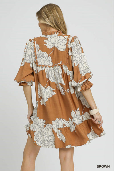 Aleah dress in brown