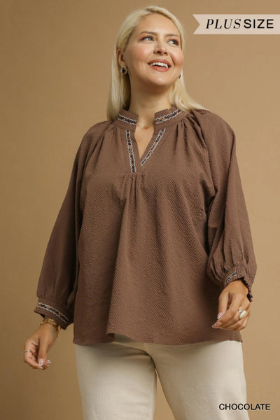 Lexi Top Plus in Chocolate