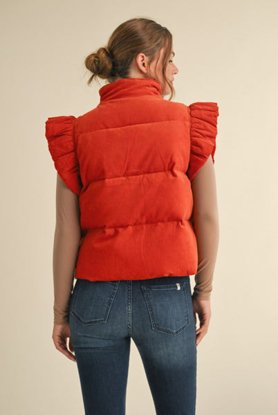 Haylee Vest in rust