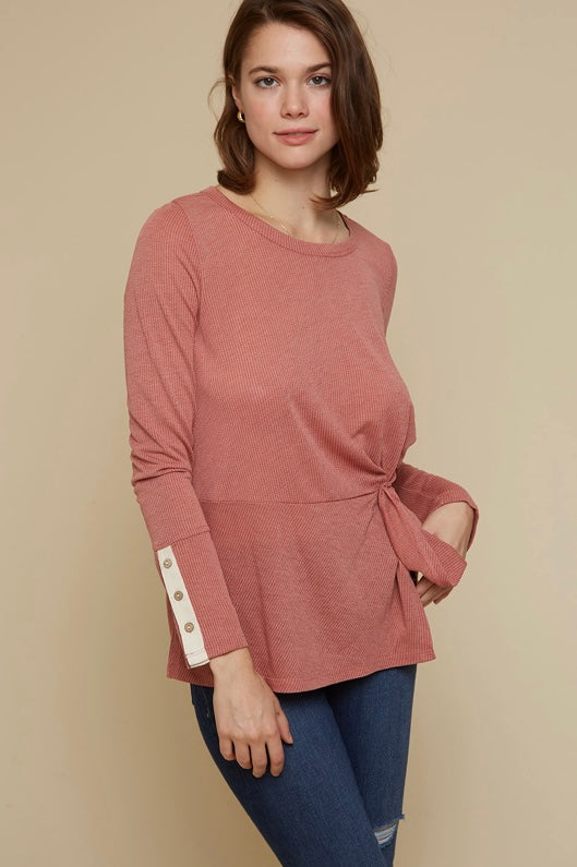Button Top in Brick