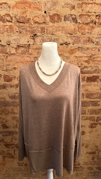 Indoors Top in Taupe