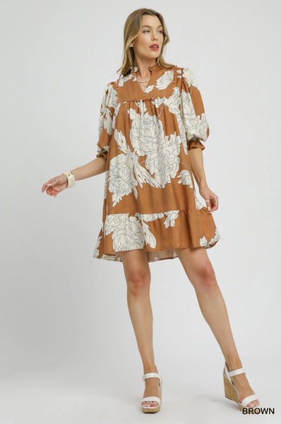 Aleah dress in brown