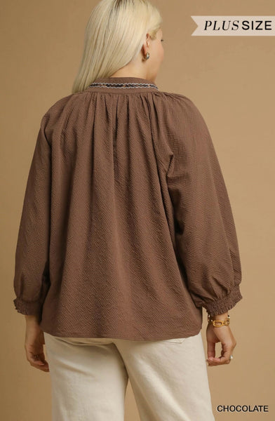 Lexi Top Plus in Chocolate