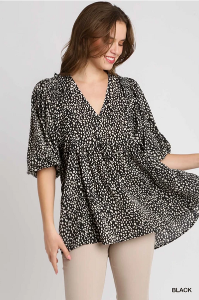 Dalmatian Top in Black