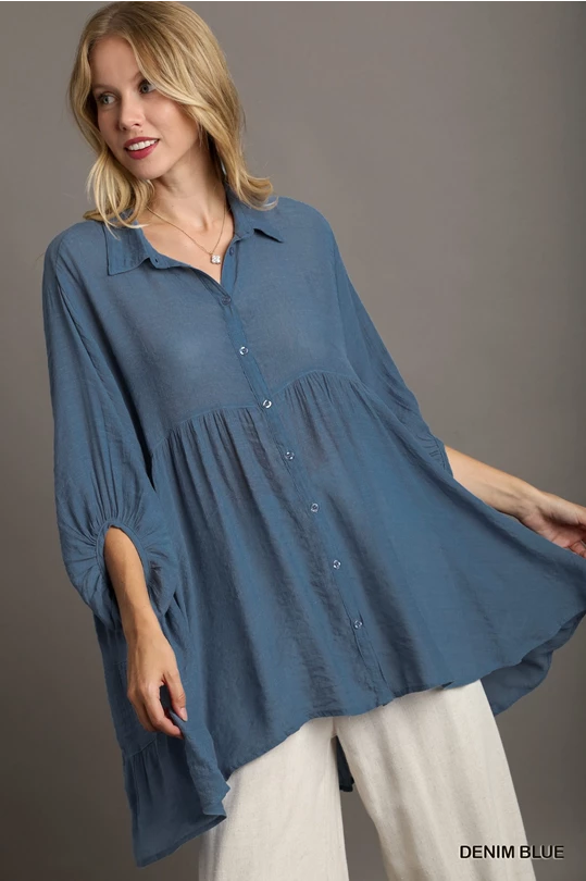 Swing Top in Denim Blue