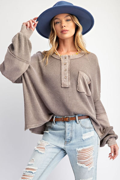 Millie Top in Ash Brown
