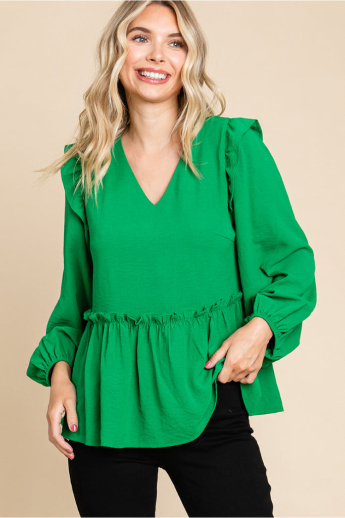 Candy Top in Kelly Green ￼