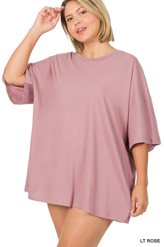 Boyfriend Curvy Tee in Lt Rose