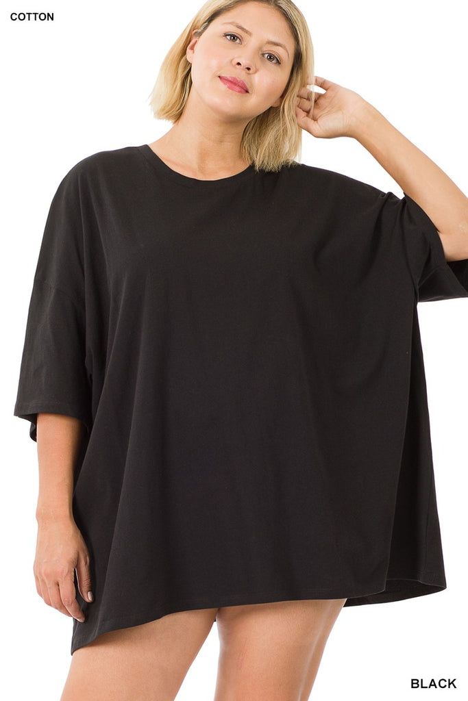 Boyfriend curvy Tee in BLACK