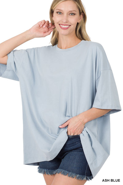 Boyfriend Tee in Ash Blue