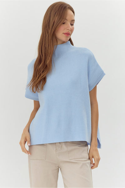 Fall Top in Sky Blue