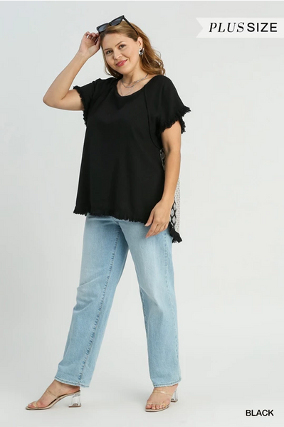 Country Top in Black - Plus
