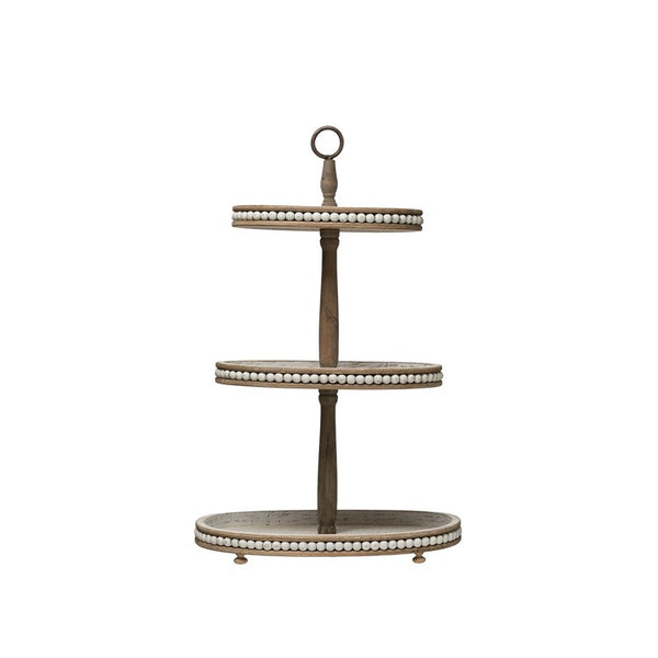 Anne Beaded 3 Tier Tray
