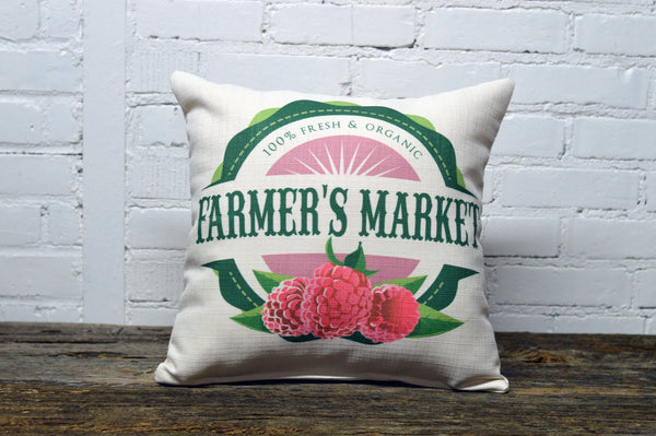 Spring Farmer's Market Pillow