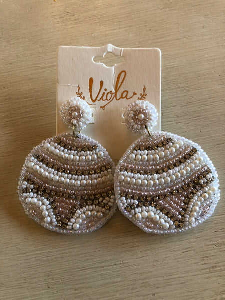 Beaded Egg Earrings